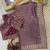 Onion Pink Color Beautiful Sequence embroidery work Rangoli Silk blend Saree