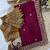 Plum Color Beautiful Sequence embroidery work Rangoli Silk blend Saree