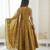 mustard silk blend  readymade anarkali suit with embroidery & sequence work