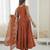 rust silk blend  readymade anarkali suit with embroidery & sequence work