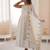 white silk blend  readymade anarkali suit with embroidery & sequence work