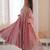 pink silk blend  readymade anarkali suit with embroidery & sequence work