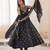 black silk blend  readymade anarkali suit with embroidery & sequence work