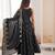 black silk blend  readymade anarkali suit with embroidery & sequence work