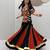 NAVRATRI  BLACK  COTTON FLARED LEHENGA WITH COTTON KEDIYA TOP