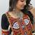 NAVRATRI  BLACK  COTTON FLARED LEHENGA WITH COTTON KEDIYA TOP
