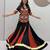 NAVRATRI  BLACK  COTTON FLARED LEHENGA WITH COTTON KEDIYA TOP