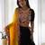 NAVRATRI  BLACK  FAUX GEORGETTE CHAIN STITCH MIRROR WORK LEHENGA CHOLI DUPATTA