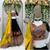 NAVRATRI  BLACK  FAUX GEORGETTE CHAIN STITCH MIRROR WORK LEHENGA CHOLI DUPATTA