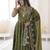 mehendi silk blend  readymade anarkali suit with embroidery & sequence work
