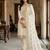 white silk blend  readymade suit with embroidery & sequence work