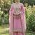 pink silk blend  readymade suit with embroidery & sequence work