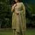 mehendi silk blend  readymade suit with embroidery & sequence work
