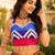 Traditional Multicolored Prints Kali Navratri Lehenga Blouse With Batwa $ Scarve - full stitched free size