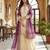 white & purple silk blend  readymade suit with embroidery & sequence work