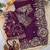 Plum Color Sequance and Zari Embroidery Work Space Silk Blend Saree