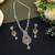 yellow stone bridal necklace earrings set  silver cz wedding jewellery  indian party wear statement