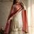 white&maroon silk blend  readymade suit with embroidery & sequence work
