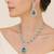 blue crystal teardrop earrings cz dangle statement jewellery