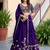 Fantastic Purple Thread Work Silk Reception Wear Lehenga Choli
