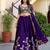 Fantastic Purple Thread Work Silk Reception Wear Lehenga Choli