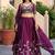 Elegant Wine Sequins Silk Traditional Lehenga Choli With Dupatta