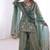 blue silk blend  readymade suit with embroidery & sequence work
