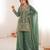 sea green silk blend  readymade suit with embroidery & sequence work