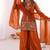 rust silk blend  readymade suit with embroidery & sequence work