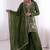  green silk blend  readymade suit with embroidery & sequence work
