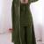  green silk blend  readymade suit with embroidery & sequence work