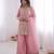 pink silk blend  readymade suit with embroidery & sequence work