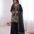 black silk blend  readymade suit with embroidery & sequence work