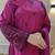 purple cotton readymade suit with thread & sequence work