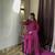 purple cotton readymade suit with thread & sequence work