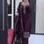 purple georgette readymade suit with diamond & sequence work