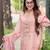 pink georgette readymade suit with digital printed work