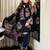 black georgette readymade suit with digital printed work