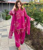 rani georgette readymade suit with digital printed work