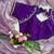 lavender Color hand work Silk Blend Saree