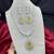 yellow teardrop cz bridal jewellery set, silver pear pendant necklace, drop earrings