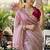 Pink Color hand work Silk Blend Saree