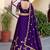 Fantastic Purple Thread Work Silk Reception Wear Lehenga Choli