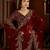 Maroon jimmy choo zari butti work embellished wedding wear saree