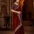 Maroon jimmy choo zari butti work embellished wedding wear saree