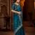Blue jimmy choo zari butti work embellished wedding wear saree