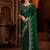 Green jimmy choo zari butti work embellished wedding wear saree