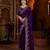 Purple jimmy choo zari butti work embellished wedding wear saree
