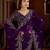 Purple jimmy choo zari butti work embellished wedding wear saree