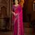 Pink jimmy choo zari butti work embellished wedding wear saree